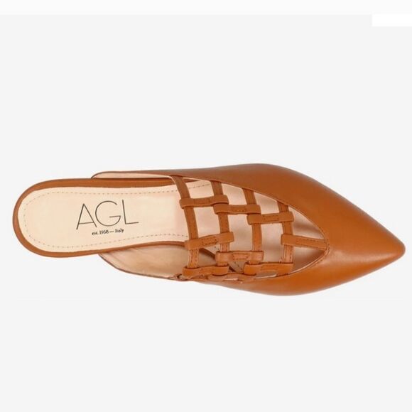 AGL Maluka Slip On Mule Pointed Toe Black Sz 40/ US 9.5 - Picture 2 of 12